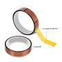 Soply 2 Rolls 10mm x 100ft High Temperature Heat Resistant Tape Sublimation Dye Mug Electronic Polyimide Tape