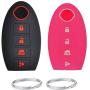 REPROTECTING Silicone Rubber Key Fob Cover Compatible with 2007-2019 Infiniti Q50 Q60 QX50 QX60 QX70 Nissan Altima Maxima Murano Pathfinder Rogue Select Titan Versa Note Xterra KR55WK48903