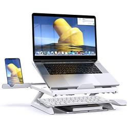 Laptop Stand, Multi-Angle Laptop Stand Riser, Foldable Desktop Notebook Holder Mount, Adjustable Eye-Level Ergonomic Design, Portable Laptop Riser for Computer PC Tablet Phone, EURPMASK