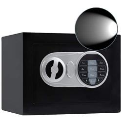 Sdstone Security Safe Box with Induction Light,Electronic Digital Securit Safe with Keypad, Wall or Cabinet Anchoring Design -Protect Cash Money, Jewelry, Passports-for Home, Business ，0.23 Cubic Feet