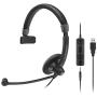 Sennheiser SC 45 USB MS (507083) - Single-Sided Business Headset | For Skype for Business, Mobile Phone, Tablet, Softphone, and PC | HD Sound & Noise-Cancelling Microphone (Black)