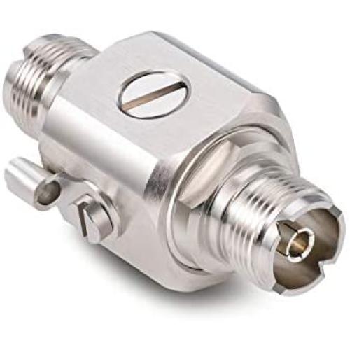 XRDS-RF UHF Lightning Arrestor PL-259 Lightning Surge Protector UHF Female to Female Coaxial Connector for CB Ham Two-Way Radio Base Antennas