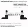 PSEQT 6 Way Bus Bar Terminal Block with Cover & Connectors 150A Ground Power Distribution for Car Boat Trailer RV (1Pcs)