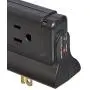 AmazonCommercial Black, 6-Pack Mounted Wall Adapter Tap Surge Protector
