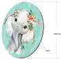 Cholaty Mouse Pad - Thick Natural Rubber Keyboard Mouse Mat Rectangle Non-Slip Rubber Base Mouse Pad Wrapping Edge Cute Elephant Gaming Mouse Pad