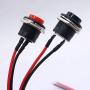 weideer 5pcs 16mm Momentary Push Button Switch SPST AC250V/3A AC125V/6A ON Off 2 Pin Mini Self-Reset Round Plastic Switch(5 Colors) with Pre-soldered Wires R13-507-5-X