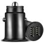 VectorTech Car Charger, Mini 24W 4.8A Metal Dual USB Car Charger, Alloy Flush Fit Car Adapter with Blue LED, Compatible with iPhone XR/Xs/Max/X/8/7/Plus, iPad Pro/Air 2/Mini, Galaxy, LG, HTC, and More