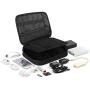 Electronics Bag, Jelly Comb Electronic Accessories Travel Cable Organizer Waterproof Cord Storage Bag for Cables, iPad (Up to 11),Power Bank, USB Flash Drive and More-(All Black)