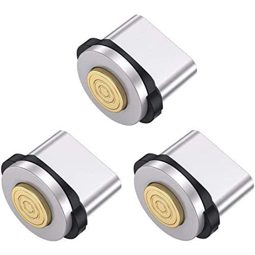 Gen2 Magnetic Connector Tips Head for Type C Android Devices (3 Pack), A.S Magnetic Phone Cable Adapter for Samsung Galaxy S8 S8 Plus, Google Pixel/Pixel XL, Nexus 6P/5X, OnePlus