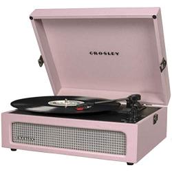 Crosley CR8017A-AM Voyager Vintage Portable Turntable with Bluetooth Receiver and Built-in Speakers, Amethyst