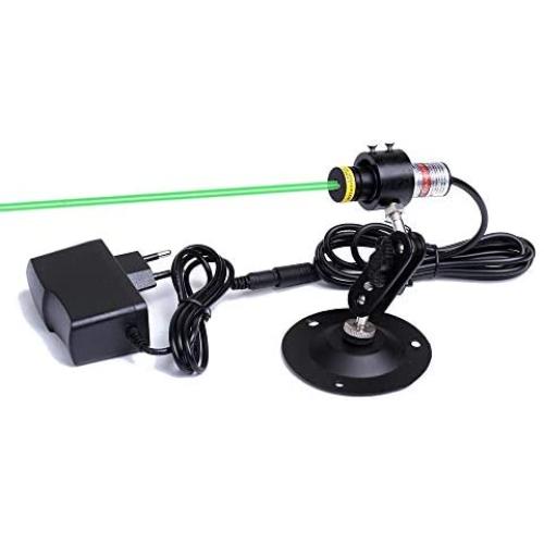 MXTLASER Focusable D18X65 520-135 Direct Green Dot Laser Module for Positioning (Laser Module + Adapter + Holder)
