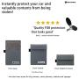 Silent Pocket Signal Blocking Faraday Key Fob Case - Car Anti Theft Device Shielding Against All Signal Types, Including RFID Blocking & Durable Faraday Bag, Fits Most Car Keyfobs (Black, Small)