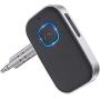 [2021 Upgraded] COMSOON Bluetooth 5.0 Receiver for Car, Noise Cancelling Bluetooth AUX Adapter, Bluetooth Music Receiver for Home Stereo, Wired Headphones, Hands-Free Calls(16H Battery Life/Dual Link)