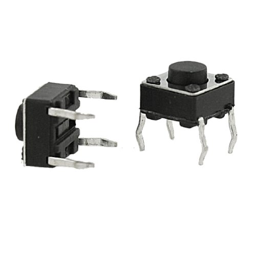 uxcell 100 Pcs 6x6x4.5mm Panel PCB Momentary Tactile Tact Push Button Switch 4 Pin DIP