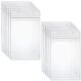 12 Pcs Extra Thick ID Card Badge Holder, Vertical Clear PVC Card Holder with Waterproof Resealable Zip Type
