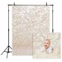 Funnytree 5X7ft Ivory Gold Bokeh Photography Backdrop Golden Spots Shinning Sparkle (Not Glitter) Sand Scale Halo Still Life Golden Background Newborn Baby Portrait Photo Studio Photobooth Props