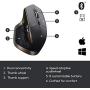 Logitech MX Master Wireless Mouse – High-precision Sensor, Speed-Adaptive Scroll Wheel, Easy-Switch up to 3 Devices - Meteorite Black