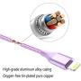 Lightning Cable 4Pack(6/6/6/6ft) 4Colors iPhone Charger MFi Certified Nylon Braided Long Fast USB Cord Compatible for iPhone11 11Pro MAX Xs XR X 8 7 6S 6 Plus SE 5S 5C(Green Purple Pink Blue)