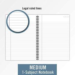 Side Bound Guided Business Notebook, 7 1/2 x 9 1/2, Metallic Silver, 80 Sheets