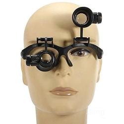 10X 15X 20X 25X LED Magnifier Illuminated Double Eye Glass Jeweler Loupe Repair Magnifying