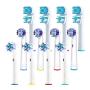 Replacement Brush Heads Compatible with Oral B Braun,12 Pack Professional Electric Toothbrush Heads for Oral-b 7000/Pro 1000/9600/500/3000/8000-includes 4 Precision,4 Cross &4 Dual Clean