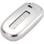 Lcyam TPU Car Key Fob Cover Glossy Flexible Case Fits for Dodge Ram Jeep Grand Cherokee Chrysler Smart Keyless Entry Remote Key 2 3 4 5 Button … (Silver)