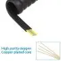 Phone Cord Landline,SHONCO 2 Pack Black Coiled Telephone Handset Cord 23 Ft Uncoiled / 3 ft Coiled Telephone Cord Line Wire Telephone Accessory