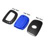 TANGSEN Smart Key Fob Case for HYUNDAI ELANTRA GT TUCSON 4 Button Keyless Entry Remote Black Carbon Fiber Pattern ABS Blue Silicone Cover