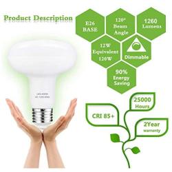 BR30 Led Flood Light Bulbs - 12W=120W CRI 85, Dimmable, 4000K Natural Light Bulb, 1260lm, Indoor Flood Lights for Recessed Cans, E26 Base, 4 Pack