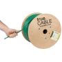 trueCABLE Cat6A Riser (CMR), 1000ft, Green, 23AWG 4 Pair Solid Bare Copper, 750MHz, ETL Listed, Unshielded Twisted Pair (UTP), Bulk Ethernet Cable