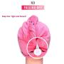 Microfiber Hair Towel Turban Wrap – 2 Pc Head Wraps for Women Bundled with Shower Cap and Comb for Women Anti-Frizz Absorbent Twist Drying Shower Towel Hat Works Like Magic Quick Dry