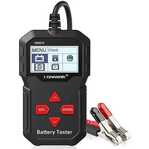 KONNWEI 12V Car Battery Tester 100-2000 CCA Load Tester Automotive Alternator Tester Battery Analyzer (KW210)