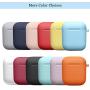 Compatible with AirPods Case Cover Silicone Protective Skin for Airpods Case 2&1 (2 Pack) Black/Rose Pink
