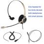 Telephone Headset with RJ9 for Cisco Phone Call Center Headset with Noise Cancelling Microphone with Extra 3.5mm Connector for Mobiles
