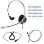Phone Headset RJ9 for Office Call Center with Noise Cancelling Mic with Extra 3.5mm Connetor for Mobiles Compatible with Avaya Nortel Aastra Toshiba Phone