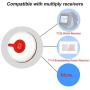 Retekess T128 Caregiver Pager,Nurse Call System,Sound Alert,Help Button,1 PC Watch Pager,5 PCS TD009 Call Buttons for Elderly,Patient,Disable