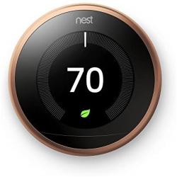 Nest T3021US Learning Thermostat 3rd Gen (Copper) + Deco Gear 2 Pack Wifi Smart Plug
