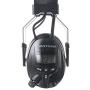 PORTER AM FM Noise Reduction Safety Ear Muffs, Hearing Protection Earmuffs with Stereo Radio, NRR 25dB Hearing Protectors for Mowing (Black)