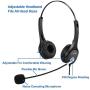 Callez 2.5mm Cordless Phone Headset Dual, Telephone Headsets with Noise Canceling Mic for DECT Phones Panasonic KX-TGE433B KX-TS880 AT&T ML17929 Vtech RCA Cisco Uniden Call Center Home Office(C402D3)