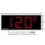 Large Display Thermometer with 4'' Digits for Extra Large Display, Thermometer Displays in °C or °F. Large LED Temperature Display (3 Digit Model)