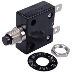 RKURCK 125-250V AC 50V DC Push Button Circuit Breaker 18 Amp Thermal Overload Protector L1 Series Manual Reset Thermal Circuit Breaker (18A)