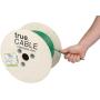 trueCABLE Cat6 Plenum (CMP), 500ft, Green, 23AWG 4 Pair Solid Bare Copper, 550MHz, ETL Listed, Unshielded Twisted Pair (UTP), Bulk Ethernet Cable