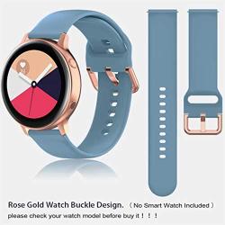 EverAct Compatible Bands for Samsung Galaxy Watch Active / Active 2 & Galaxy Watch 3 40mm / 41MM / 42mm / 44mm, Gear S2 Classic / Gear Sports (20MM)(12pack Small) Gold Buckle