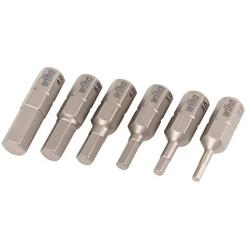 Wiha 71397 2.0 to 6.0mm Hex Metric Insert Bit, 6-Piece