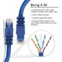 GearIT 10 Pack, Cat 6 Ethernet Cable Cat6 Snagless Patch 0.5 Feet - Computer LAN Network Cord, Blue - Compatible with 10 Port Switch POE 10port Gigabit