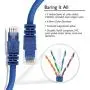 GearIT 10 Pack, Cat 6 Ethernet Cable Cat6 Snagless Patch 0.5 Feet - Computer LAN Network Cord, Blue - Compatible with 10 Port Switch POE 10port Gigabit
