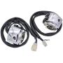 KATUR Waterproof Motorcycle 1'' 25mm Silver Handlebar Control Switch with Wire for 1996-2012 Harley Softail, Dyna, Sportster 883, Sportster 1200, V-Rod