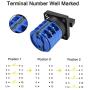 VictorsHome Changeover Switch LW28-32 3 Positions 12 Terminals Universal Rotary Cam Selector Latching Switches 690V 32A