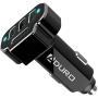 Aduro 4 Port Car Charger USB Adapter, 12V Fast Car Charger USB Adapter Power Station 5.2A/26W Output (Black)