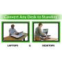 CHANGEdesk MINI small standing desk converter simple affordable adjustable height desktop riser for laptops single computer monitors portable compact lightweight ergonomic sit stand up tabletop stand